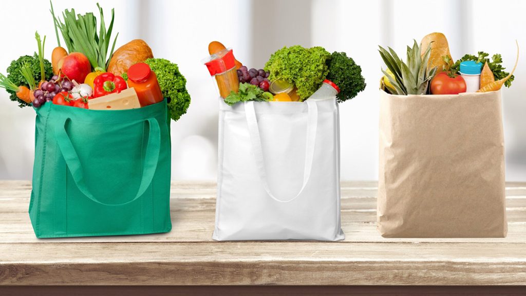 Imagen de bolsas reutilizables, una alternativa sostenible y amigable con el medio ambiente.