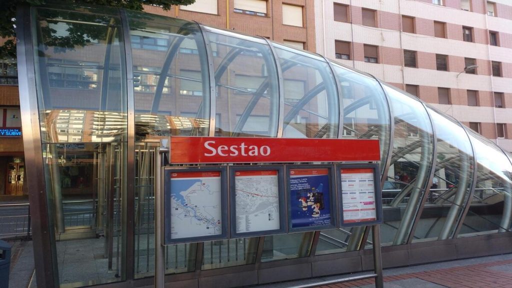 La estación La Iberia en Sestao antes del acto de vandalismo.