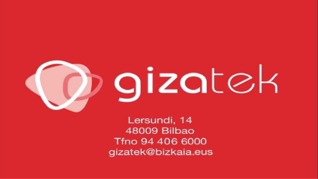 Logo de Gizatek, el servicio de apoyo de la Diputación Foral de Bizkaia para personas mayores y discapacitadas, simbolizando su compromiso con la autonomía y el bienestar de estos colectivos en la comunidad.