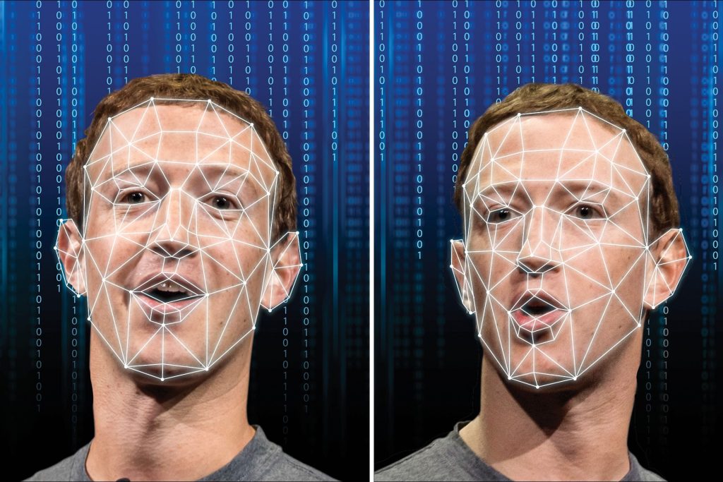Mark Zuckerberg hablando en una conferencia sobre el desafío de las deepfakes en la era digital.