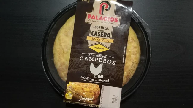 Empaque de tortilla de patata de Grupo Empresarial Palacios Alimentación.