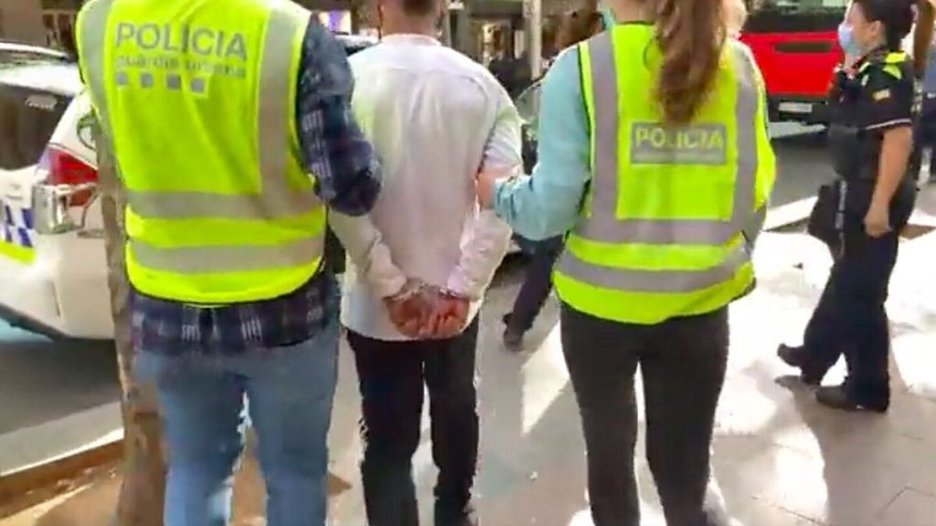 Imagen del camello detenido durante una operación policial en las festividades de San Fermín.