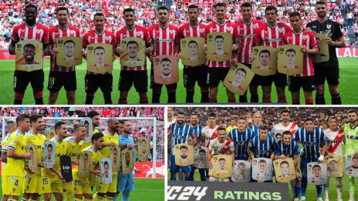 Ausencia del emblema nacional de España en las tarjetas EA Sports exhibidas por el equipo del Athletic