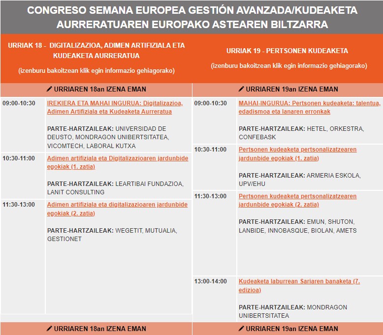 Congreso Semana Europea Gestión Avanzada