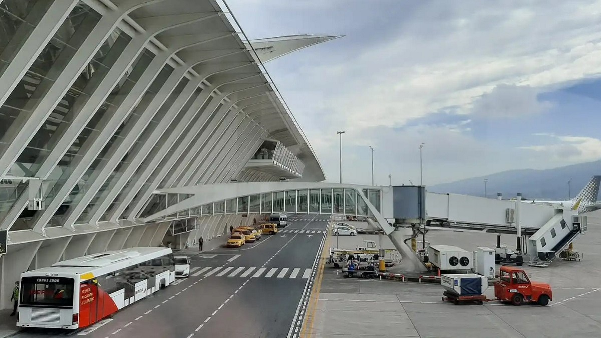 En Loiu, Aeropuerto de Bilbao.