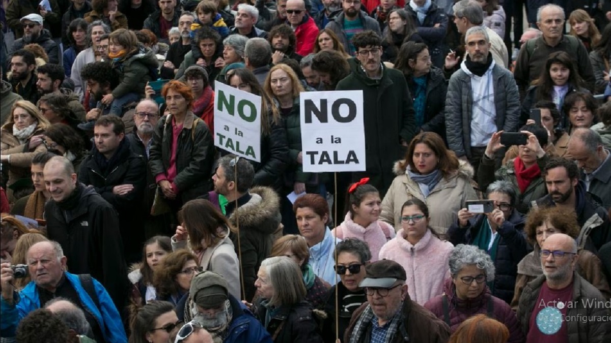 Manifestación en Madrid contra la deforestación.
