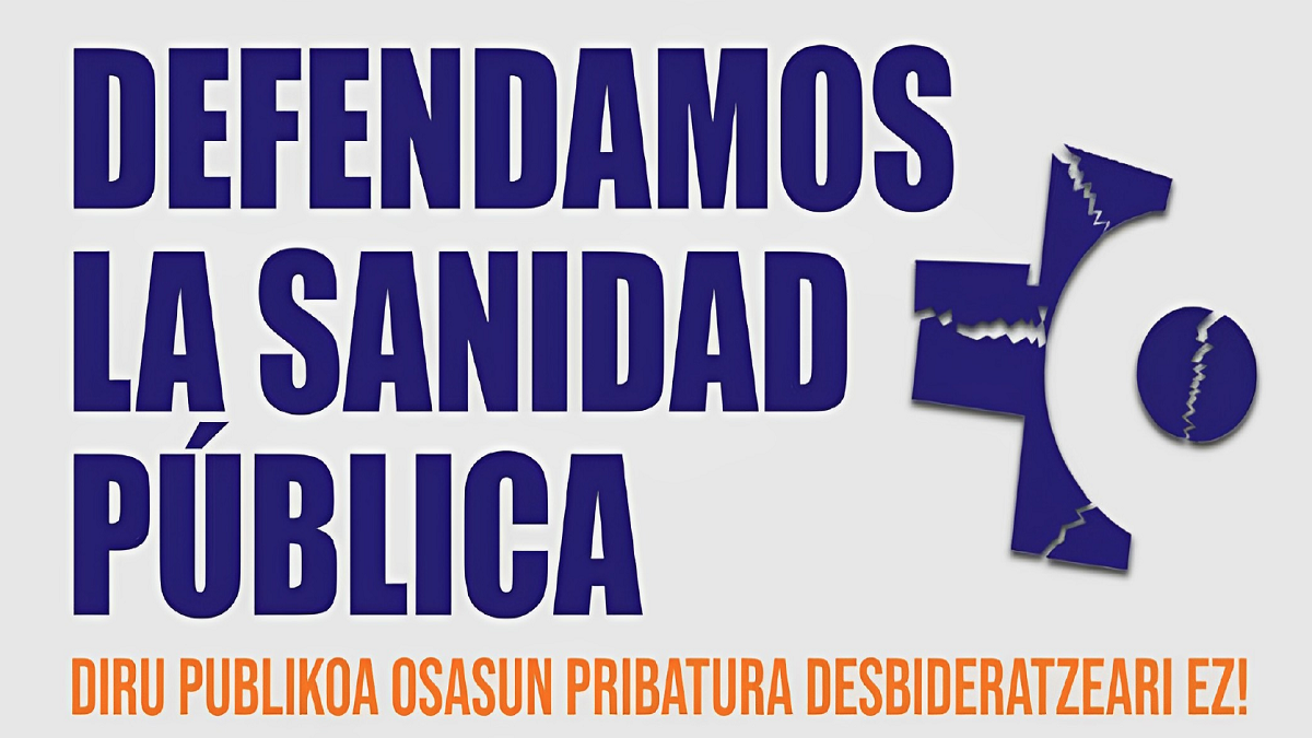 Manifestaciones en Bilbao, San Sebastián y Vitoria este sábado apoyando la sanidad pública.