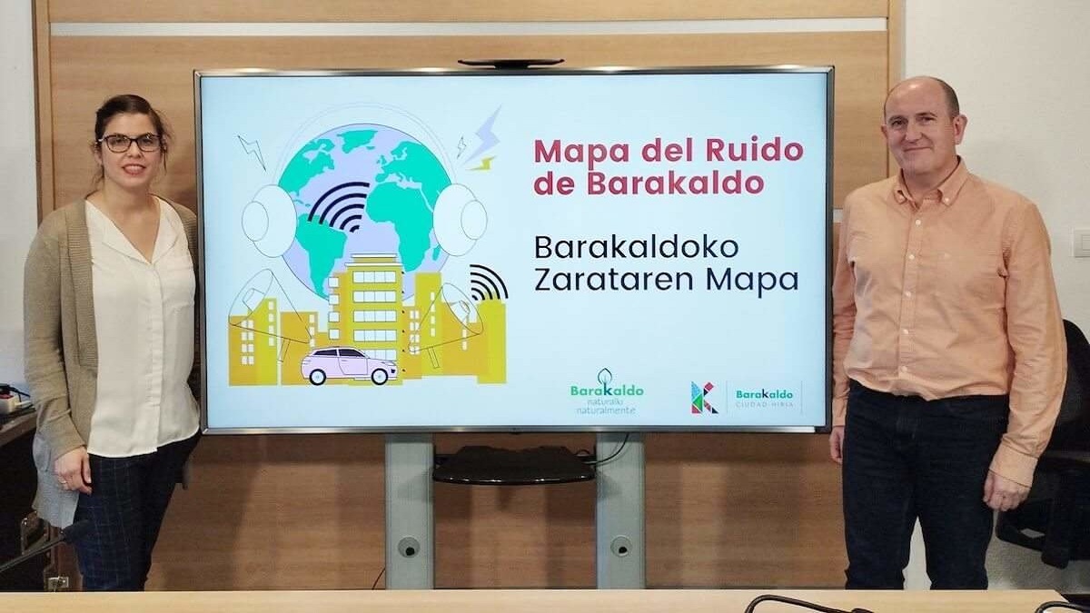 En la revelación del Mapa del Ruido de Barakaldo, Carlos Fernández y Alba Delgado ofrecieron detalles sobre esta nueva herramienta contra el ruido urbano.