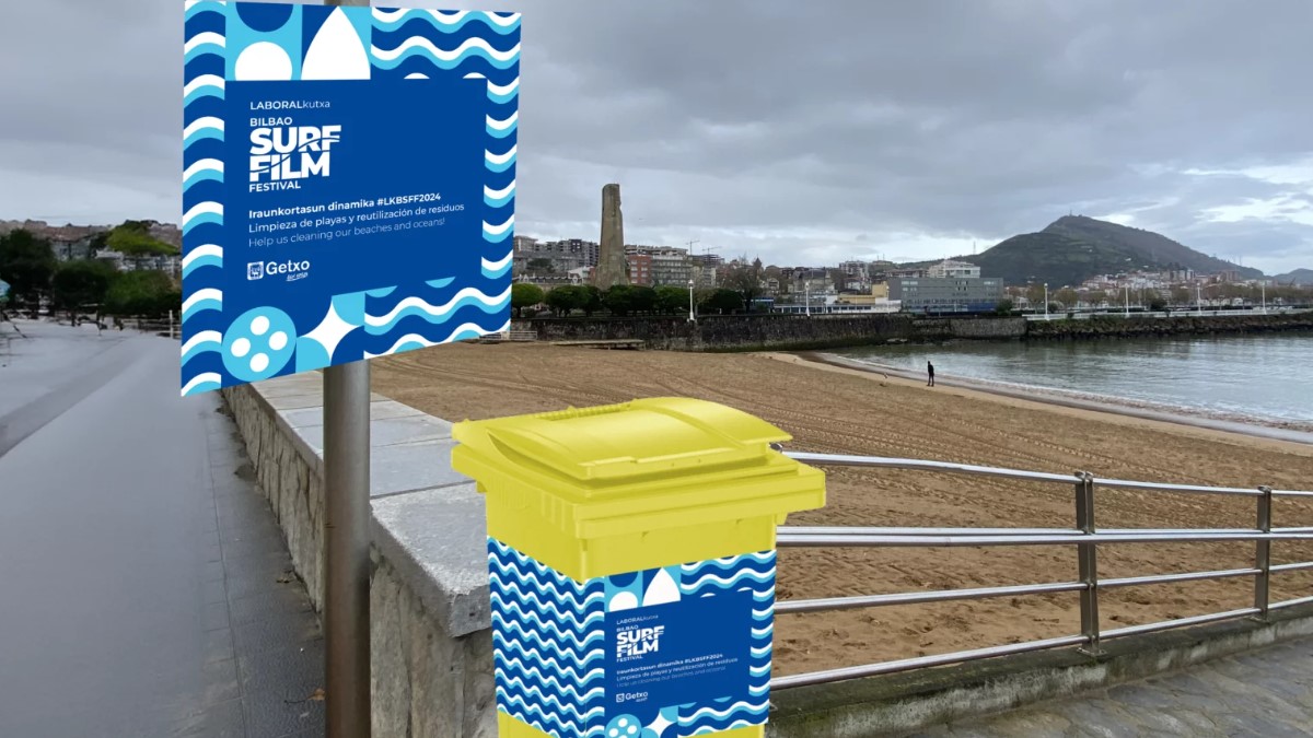 The Bilbao Surf Film Festival promotes an environmental campaign on the beaches of Getxo