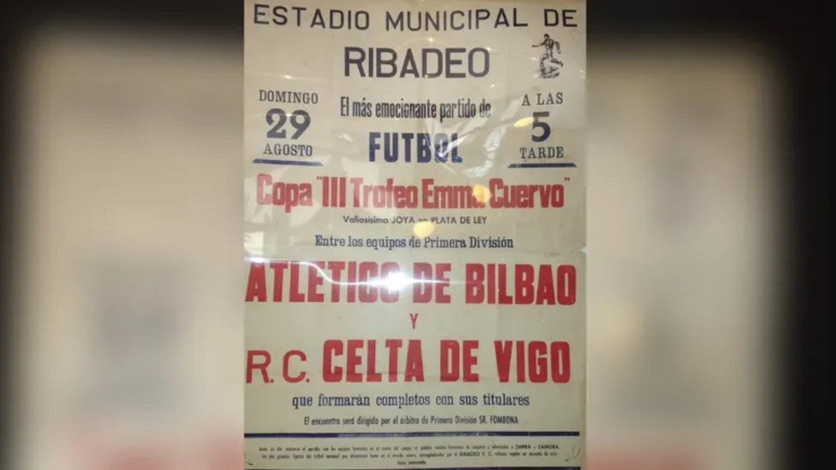 El cartel perdido de 1954, de Ribadeo al museo del Athletic