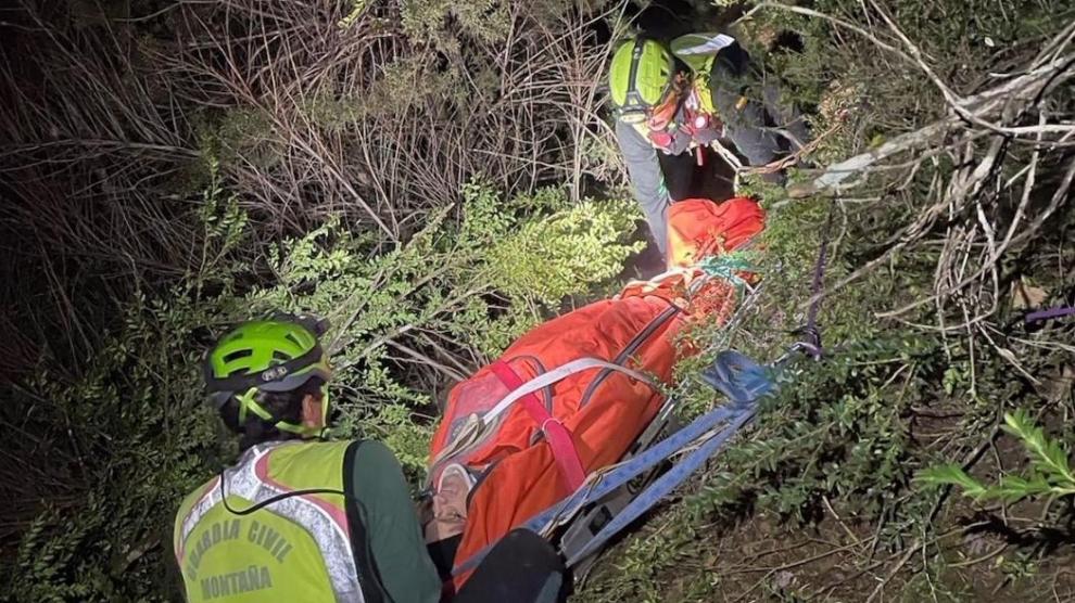 Rescate heroico de un montañero de Bilbao en Huesca tras caer 200 metros