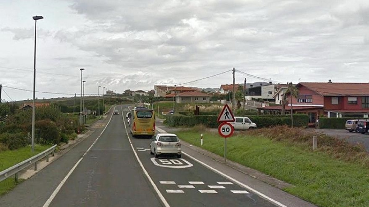 Tramo de la carretera BI-3114 en Barrika declara zona de no adelantamiento