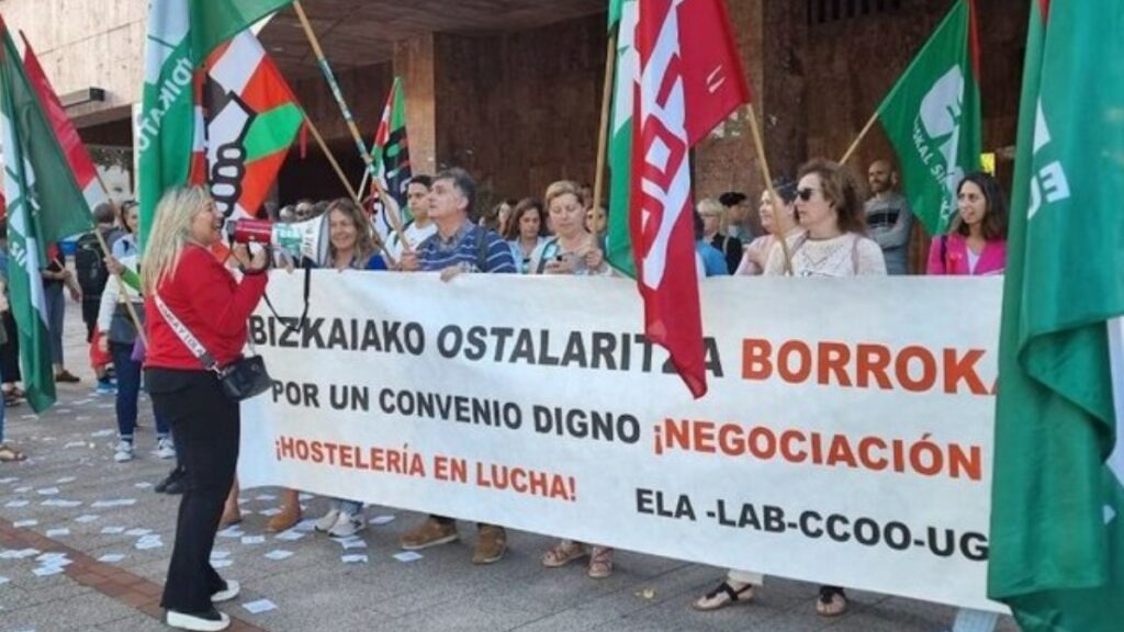 Los sindicatos de hostelería en Bizkaia anuncian nuevas movilizaciones