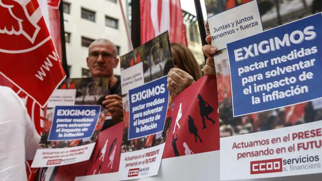 Los trabajadores de la banca en Bilbao se movilizan el 21 de febrero
