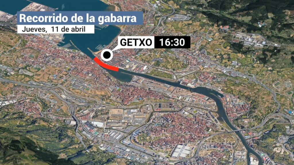 Bilbao se prepara para la gabarra Amplio dispositivo de seguridad y cortes de tráfico