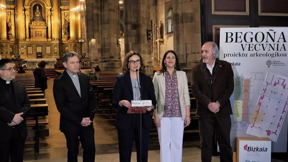 Buscan vestigios de la antigua Vecunia bajo la Basílica de Begoña