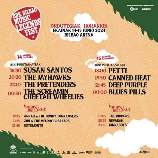 Consulta los horarios del esperado BBK Bilbao Music Legends Fest 2024 