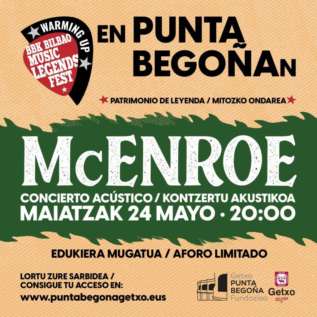 McEnroe prepara un concierto en las galerías de Punta Begoña antes del Music Legends